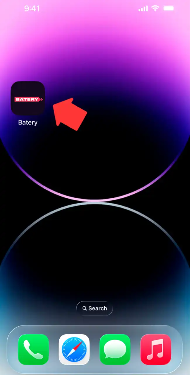 Icône Batery sur l’écran d’accueil de l’iPhone après l’ajout à l’écran d’accueil