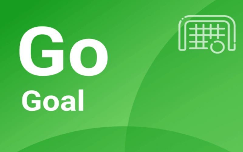 Ficha de Goal de Spribe: las letras Go y la palabra Goal sobre fondo verde con el icono de una portería de fútbol