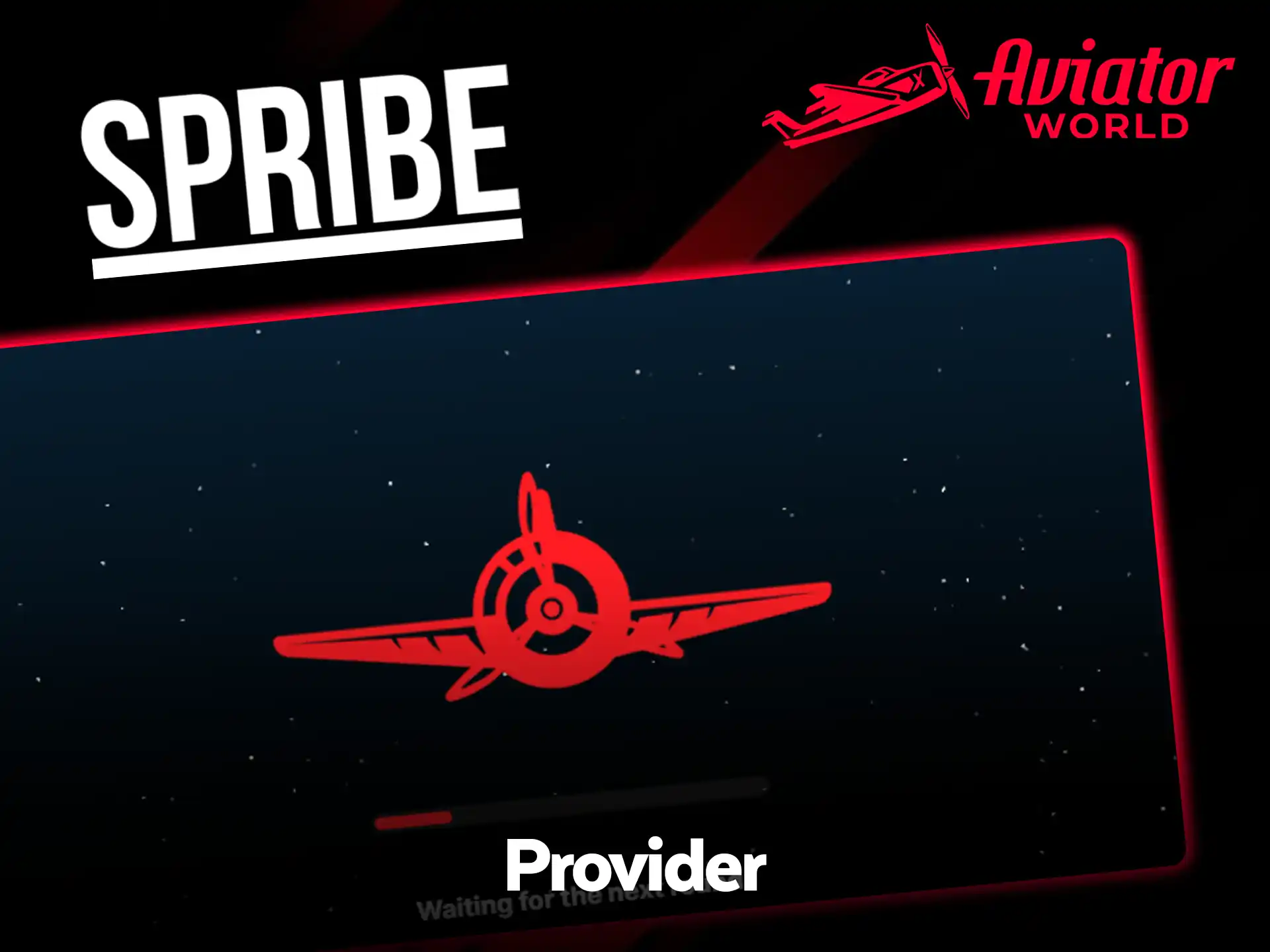 Aviator loading screen with Spribe’s red plane