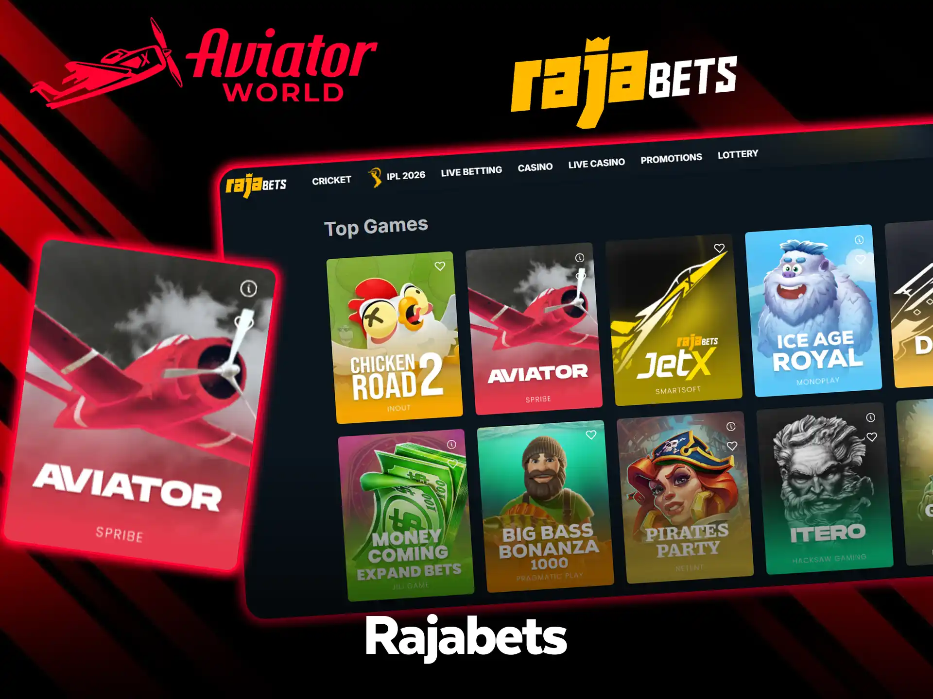 Aviator by Spribe open at Rajabets